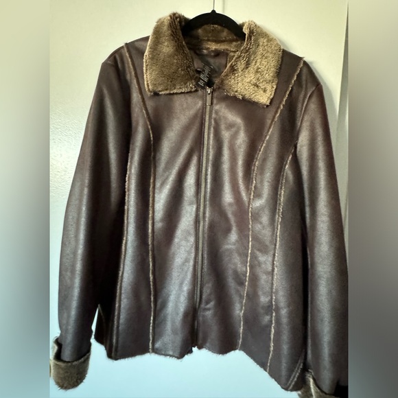 Style & Co. Jackets & Blazers - Like New XL Style & Co Faux Fur Jacket Coat